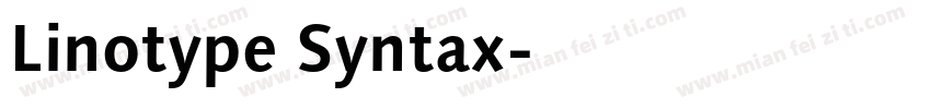 Linotype Syntax字体转换